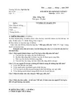 ĐỀ THI KỌC KÌ I (CKT)