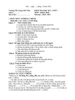 ĐỀ KT HKI-KH, LS, ĐL