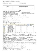 Tài liệu ĐỀ KT TIN LỚP 8