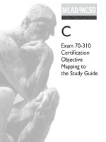 Exam 70-310 Certification Objective Mapping to the Study Guide