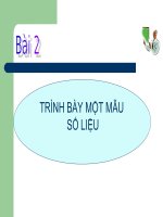 bài 2 trình bày mẫu số liệu