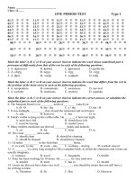 Bài soạn K.tra 1 tiet E-12 (unit 9-11)