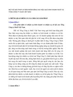 MỘT SỐ GIẢI PHÁP CƠ BẢN NHẰM NÂNG CAO HIỆU QUẢ KINH DOANH MUỐI TẠI TỔNG CÔNG TY MUỐI VIỆT NAM
