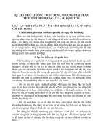 SỰ CẦN THIẾT, THÔNG TIN SỬ DỤNG, PHƯƠNG PHÁP PHÂN TÍCH TÌNH HÌNH QUẢN LÝ VÀ SỬ DỤNG VỐN