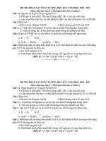 Bài soạn ĐÊ KSCL  HỌC KỲ I  Hóa 8