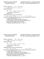 Đề kiểm tra học kì I Môn Toán Lớp 8