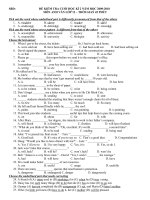 Bài giảng Grade 12 Test 2