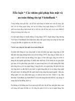 Tiểu luận “ Các nhóm giải pháp bảo mật và an toàn thông tin tại VietinBank “