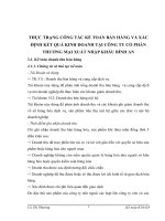 THỰC TRẠNG CÔNG TÁC KẾ TOÁN BÁN HÀNG VÀ XÁC ĐỊNH KẾT QUẢ KINH DOANH TẠI CÔNG TY CỔ PHẦN THƯƠNG MẠI XUẤT NHẬP KHẨU BÌNH AN