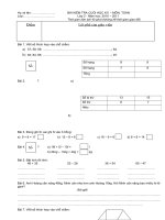 Gián án ĐỀ THI HỌC KÌ I, NĂM HỌC 2010-2011, TOÁN LỚP 2