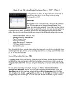 Quản lý các file bản ghi của Exchange Server 2007 – Phần 2