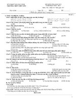 Bài giảng Tin học 10: Đề thi - Đáp án HK1 2010-2011