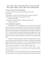 THỰC  TRẠNG  CHẤT  LƯỢNG  HOẠT  ĐỘNG  TÍN  DỤNG TẠI NGÂN  HÀNG  NÔNG  NGHIỆP  VÀ  PHÁT  TRIỂN   NÔNG  THÔN HOÀI ĐỨC