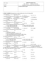 Kiểm tra HKI toán 6