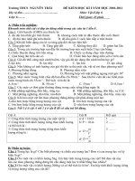 ĐỀ KIỂM TRA HK I LÝ 6 2009-2010