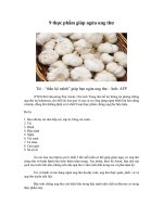 9 thực phẩm ngừa unh thư