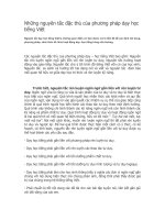 Gián án Những nguyên tắc đặc thù của phương pháp dạy học tiếng Việt