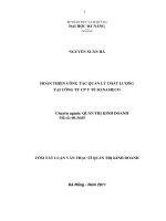 Hoàn thiện công tác quản lý chất lượng tại công ty CP y tế danameco 