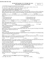 Bài soạn DE THI HOA HOC LAN 1