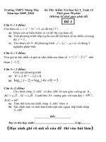Tài liệu Đề thi học kỳ I 2010