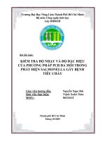 TIỂU LUẬN: KIỂM TRA ĐỘ NHẠY VÀ ĐỘ ĐẶC HIỆU CỦA PHƯƠNG PHÁP PCR ĐA MỒI TRONG PHÁT HIỆN SALMONELLA GÂY BỆNH TIÊU CHẢY