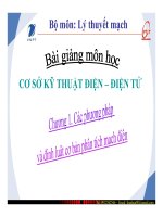 Cơ sở kỹ thuật điện - điện tử P1