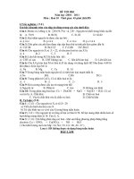 Bài giảng Đề thi HK 1 Năm học 10 - 11