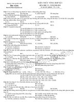 Bài khảo sát Kiến thức Kỳ I - 12 NC