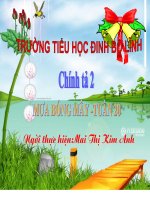 Bài soạn Chính tả 2:Mưa bóng mây-Tuần 20