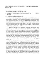 THỰC TRẠNG CÔNG TÁC QUẢN LÍ TÀI CHÍNH BHXH TẠI VIỆT NAM