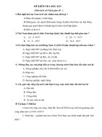 Đề kiểm trahọc kì sử 9