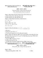 De kiem tra hoc ki 1 Toan 8 2010-2011( rat HOT)