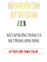Tài liệu Bài:Đường thẳng song song mặt phẳng