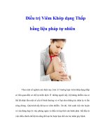 Điều trị Viêm Khớp dạng Thấp bằng liệu pháp tự nhiên