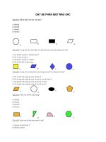 DẠY BÉ PHÂN BIỆT MÀU SẮC