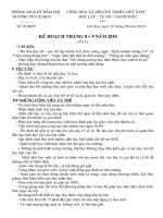 KẾ HOẠCH THÁNG TỔ 5