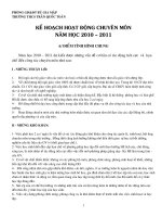Bài giảng Kế hoạch CM năm học 2010-2011