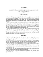 TÍCH CỰC HÓA HOAT DONG HOC TAP CUA HOC SINH - MON ANH VAN