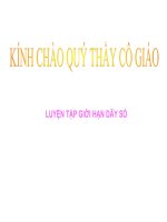 Bài soạn Bài:Giới hạn dãy số