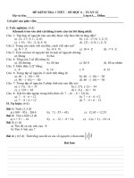 Gián án ĐỀ 1 TIẾT SỐ HỌC 6 TUẦN 22