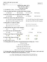 Đề thi học Kỳ I - Q1, Tiểu học