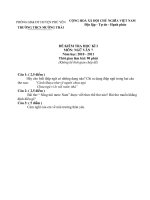 Bài soạn Đề, đáp án KT Hkỳ 1- văn7