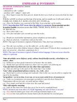 Bài soạn EMPHASIS & INVERSION