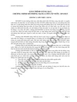 Giáo trình giảng dạy chương trình mô phỏng mạng lưới cấp nước-EPANET