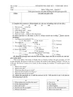 Bài soạn ĐỀ THI HK I, NĂM HỌC 2010-2011