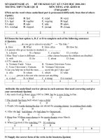 Bài soạn kiem tra hoc ki 1 tu luan chuan