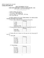 Bài giảng Báo cáo khảo sát game oline