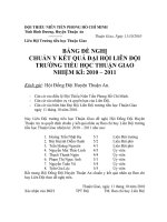 Bài giảng Bang de nghi chuan y ket qua DHLD