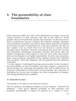 The permeability of class boundaries