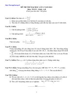 Tài liệu Thi thử Đại học 12A1 (12/1/2011